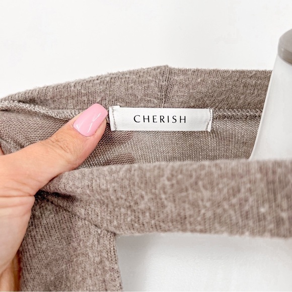 Cherish brown long tunic with laser cut neckline - Picture 4 of 6